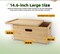 14.6” x 10.2” x 6.5” Stackable Bamboo Storage Bins with Lids & Handles – Organizer Boxes for Home, Kitchen, Office, Tableware, Clothing, Toys & Books